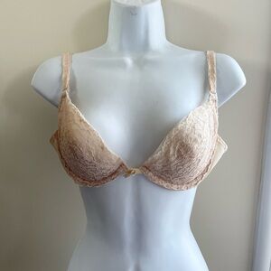 Vintage 1950s jezebel young look nude lace bra size 34 C